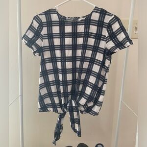 Madewell xxs shirt, blue and white